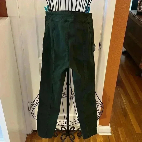 Anthropologie Cadet Slim Utility Pants Moss Green Skinny Cargo Waist-Sz 26 - Picture 3 of 4